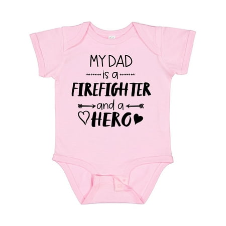 

Inktastic My Dad is a Firefighter and a Hero Gift Baby Boy or Baby Girl Bodysuit