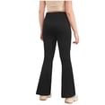 thumbnail image 4 of Yindaity Girls Flare Leggings Girl's Yoga Pants with Pockets,High Waisted Casual Kids Bell Bottoms Pants(Black,15-16 Years), 4 of 5
