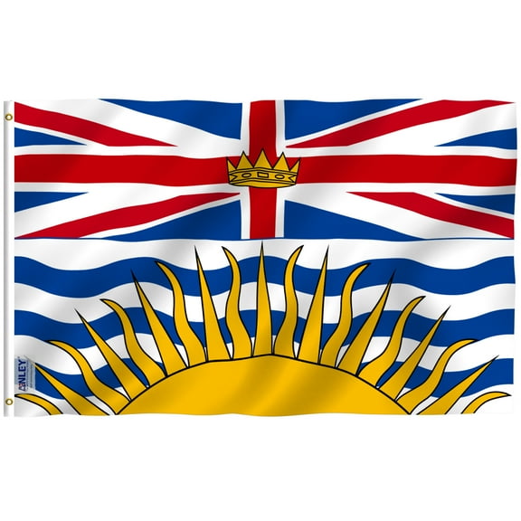 Anley Fly Breeze 3x5 Foot British Columbia Flag - Canadian Province Flags Polyester