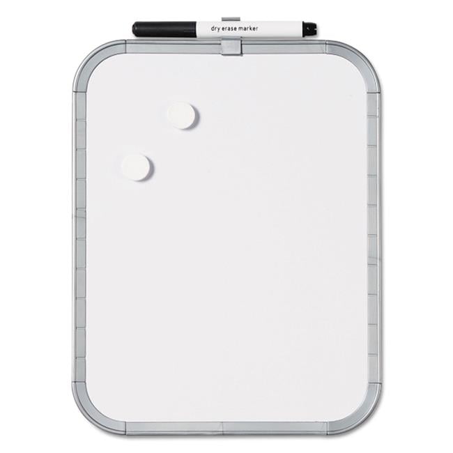 Bi-Silque Visual Communication Products BVCCLK020303 11 x 14 in. Magnetic Dry Erase Board, White Plastic Frame