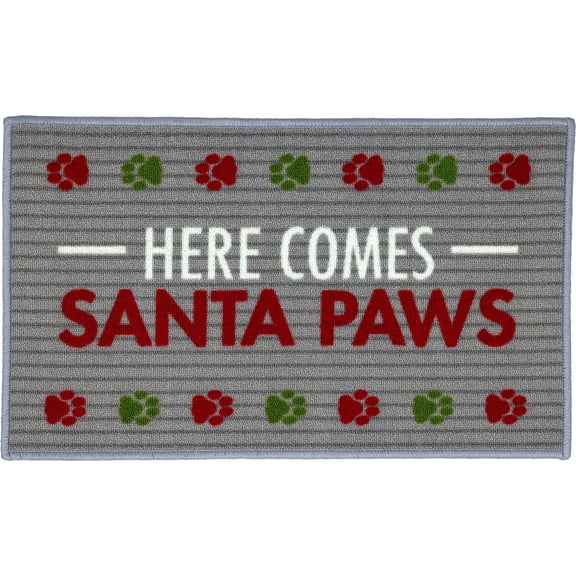 Pavilion Gift Company - Santa Paws - 27.5" x 17.75" Floor Mat