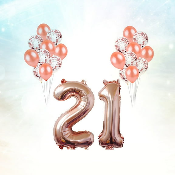 GOOHOCHY 21 Years Birthday Party Balloons Exquisite Detail Balloons Size 1 Golden