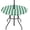Green Gingham, variant on Fitted Round Black Checkered Outdoor Tablecloth, Polyester SpillProof Plaid Table Cloth with Umbrella Hole Zipper Elastic for Patio Garden Poolside Picnic Fits to 36"-44" Patio Table