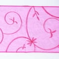 thumbnail image 3 of BalsaCircle 50 Fuchsia Fancy Embroidered Sheer Organza Chair Sashes Bows Ties, 3 of 4