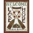 thumbnail image 3 of Shamp, Cindy 12x14 Black Modern Framed Museum Art Print Titled - Lake House Welcome, 3 of 5