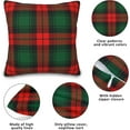 thumbnail image 3 of Green and Red Pillow Covers 18"x18",Christmas Scottish Tartan Plaid,Set of 2 Throw Pillow Covers,Farmhouse Pillow Cases Decorative for Home Couch Sofa, 3 of 6