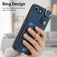 thumbnail image 4 of Allytechgroup Wallet Case for iPhone 16e, Support Car Mount, Luxury PU Leather Shockproof Anti-Fall 360° Finger Ring Stand Rotatable Kickstand Case with Magnetic Snap & Card Slots, Blue, 4 of 8