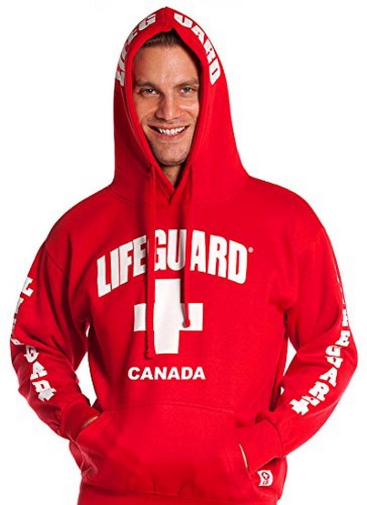 red lifeguard sweatpants