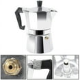 thumbnail image 4 of Moka Pot Machine Express Italian Coffee Maker Espresso Stainless Steel Kettle(450ml 9cups) Hy, 4 of 5