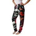 thumbnail image 4 of Halloween Skull Butterfly Printed Leggings for Women High Waisted Full Length Stretch Pants Gothic Casual Yoga Workout Wear, 4 of 5