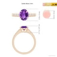 thumbnail image 5 of ANGARA Natural 1.6 Ct. Amethyst with Diamond Classic Ring in 14K Rose Gold for Women (Ring Size: 12), 5 of 10