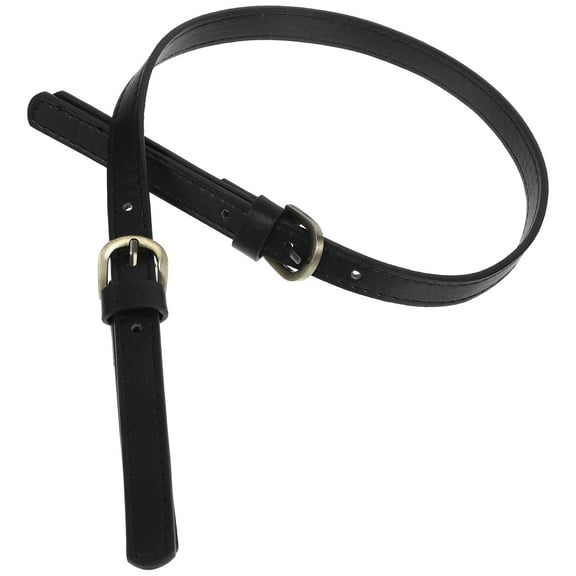 Worgeous Black Synthetic Leather Bag Strap Durable Adjustable Replacement for Handbag and Tote Use 1.5 Inch