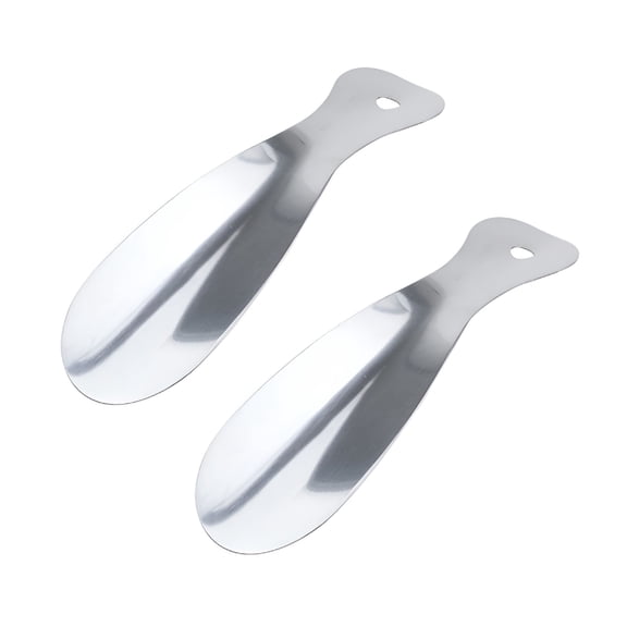 ACDANC 2Pcs Stainless Steel Shoe Horn Heavy Duty Shoe Spoon Long Handle Shoe Helper Stick for Seniors