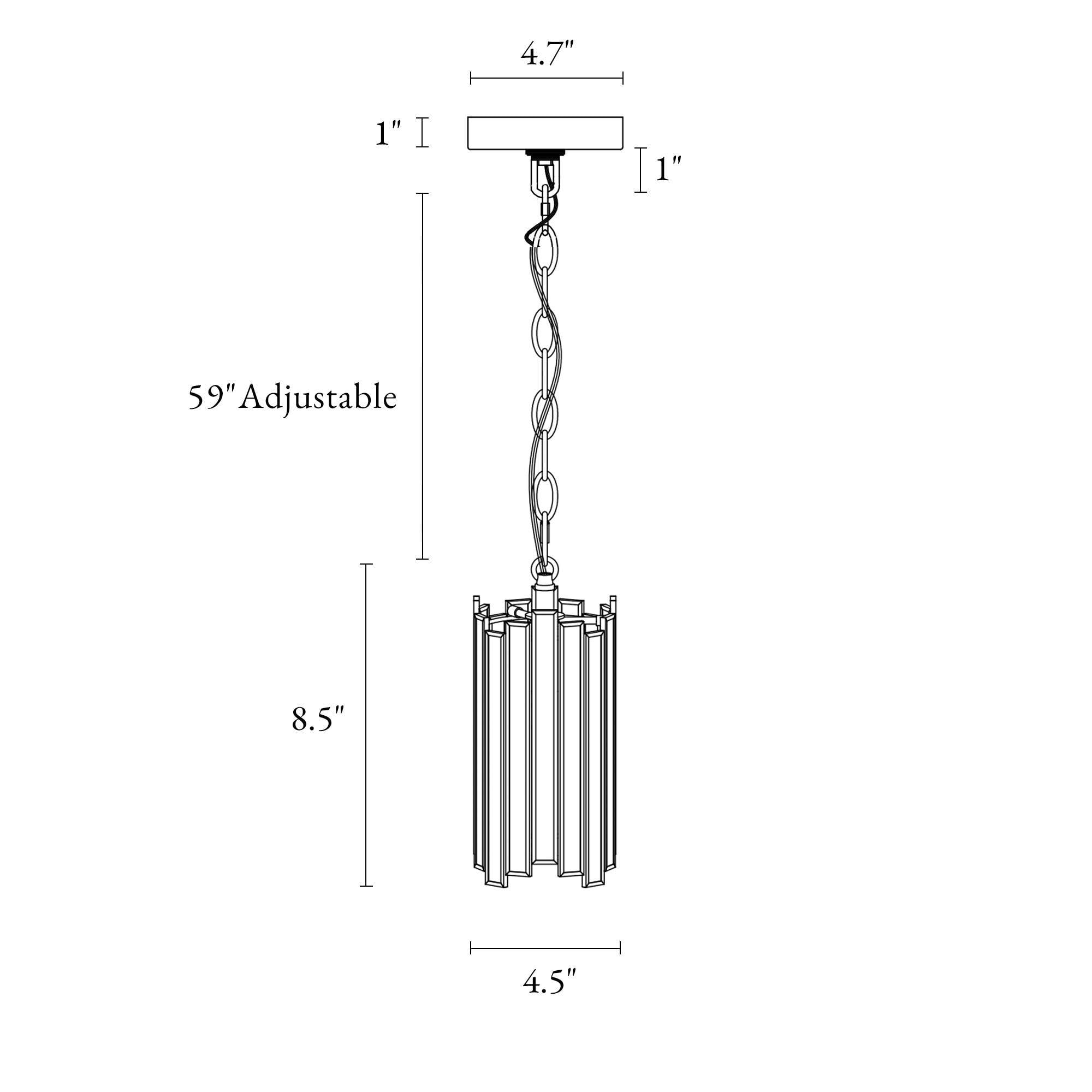 LNC 1-Light Black Pendant Light, Colored Glass-Cylinder
