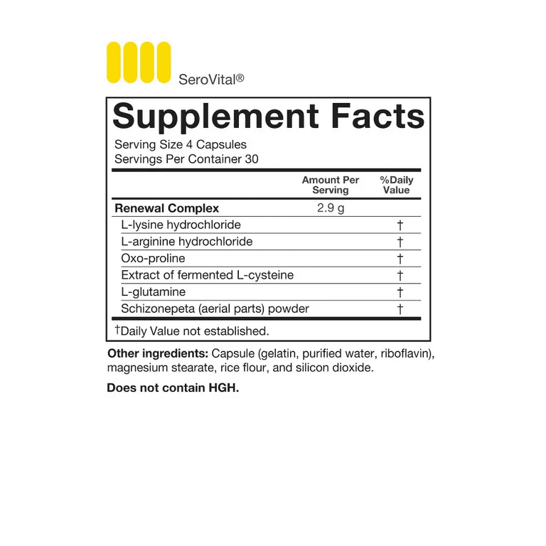 ＨＧＨ　VITAL SanMedica SeroVital Anti-Aging, 120ct Supplement, 30-Day
