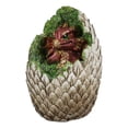 thumbnail image 3 of Red Thinker Baby Dragon In Faux Crystal Geode Scaly Egg LED Night Light Figurine, 3 of 9