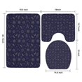 thumbnail image 3 of Dark Blue Star Moon Sun Planet Rocket Pattern Bathroom Rugs Sets 3 Piece,Toilet Cover Set,Absorbent Non Slip Bathroom Mats Sets with U-Shaped Contour Rug Toilet Rug Set, 3 of 5