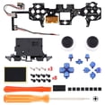 thumbnail image 3 of eXtremeRate RGB LED Button & Thumbstick Kit for PS5 BDM-030/040/050/060 – 7 Colors 9 Modes, Transparent D-pad & Face Buttons - Chameleon Purple Blue, 3 of 9