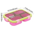 thumbnail image 3 of Adult Bento Box with 4 Compartments, Leak-Proof Microwave-Safe Lunch Container for Office & Picnic, 42oz Green, 3 of 7