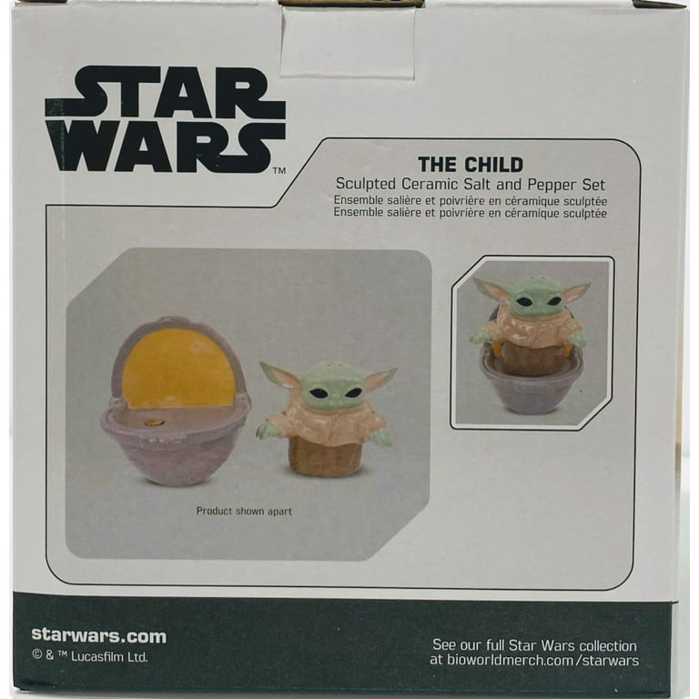 Star Wars Mandalorian The Child Baby Yoda Grogu Ceramic Salt & Pepper  Shakers 
