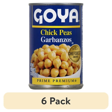 (6 pack) GOYA Chick Peas (Garbanzo Beans) 15.5 oz Can