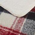 thumbnail image 5 of Woolrich Bloomington Mid-Century Faux Mohair to Sherpa Fabric Throw in Red, 5 of 8