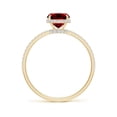 thumbnail image 2 of ANGARA Lab Grown 1.4 Ct Thin Shank Cushion Ruby Ring with Lab Diamond Accents for Women in 14K Yellow Gold (Size-8x6mm) | July Birthstone, Anniversary, Jewelry Gift for Women | Lab-Grown Ruby Ring, 2 of 8