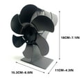 thumbnail image 4 of Xihbxyly Ventilador de Estufa, Silencioso, de 6 Aspas y con Alimentación Térmica, Fabricado En Aluminio Anodizado de Alta Temperatura, Larga Distancia de Trabajo, Ideal para Acampar Al Aire Libre, Di, 4 of 7