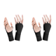 thumbnail image 1 of Guantes Protección Solar Hielo para Golf Al Aire Libre Verano Fitness Ciclismo Dedo Protección UV Guantes Huecos en La Palma (XG65 Negro), 1 of 5