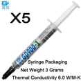 thumbnail image 1 of 900-1 Thermal Conductive Grease Paste Plaster Heat Sink Compound Net Weight 1/3/7/15/30 Grams Gray for CPU LED GPU SSY GD900-1-SY3 5 PCS, 1 of 6