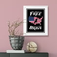 thumbnail image 4 of Designs ByLITA Land of The Free Because of the Brave, 8 x 10 White Wall Print (Framed) | USA Patriotic Decoration, 4 of 6