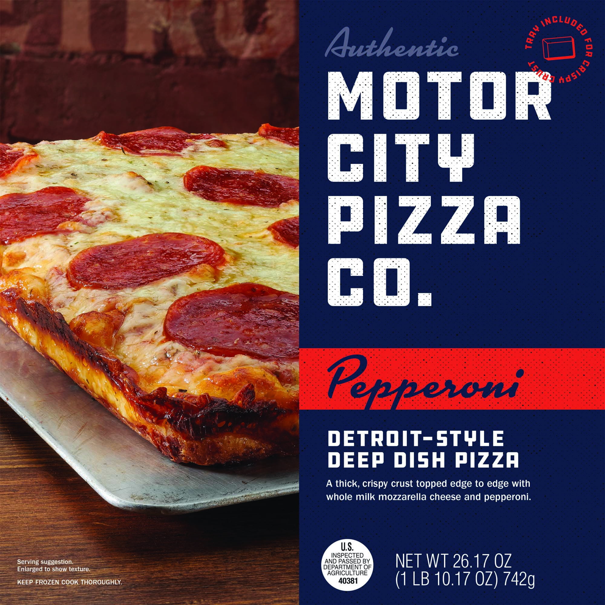 Motor City Detroit Style Pepperoni Deep Dish Pizza 26 17 Oz Box Walmart Com Walmart Com