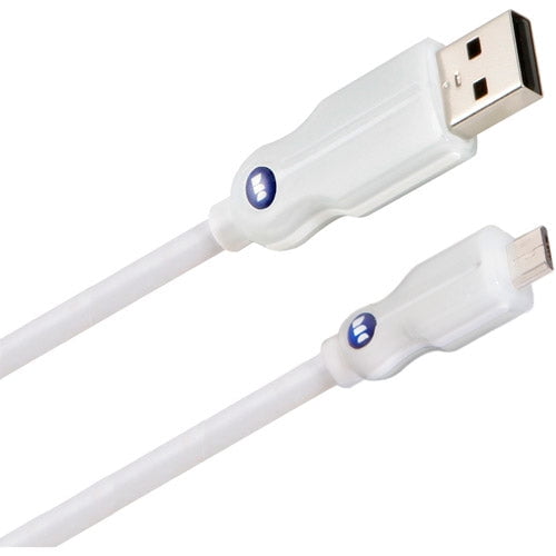 122427-00 - USB CABLE A MALE TO MICRO B MALE 1.5FT WHITE