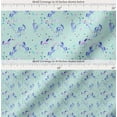 thumbnail image 2 of Soimoi Green Cotton Cambric Fabric Unicorn & Rainbow Nature Print Sewing Fabric Yard 56 Inch Wide, 2 of 7