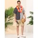 thumbnail image 3 of Lars Amadeus Camisa hawaiana de patchwork con botones y mangas cortas de lunares de verano negro XL, 3 of 6