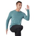 thumbnail image 5 of TOPTIE Men's Dry Fit Long Sleeve Sport T Shirts for Athletic Running, Casual Workout-Green-XS, 5 of 8