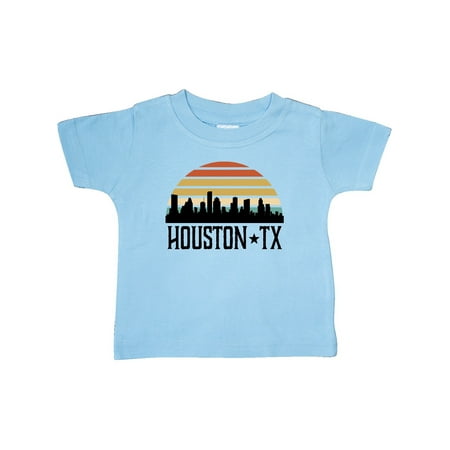 

Inktastic Houston Texas Skyline Retro Gift Baby Boy or Baby Girl T-Shirt