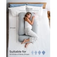 thumbnail image 4 of Sleep pillow, U-shaped full body with removable washable cover - back, leg, and abdominal support, 4 of 7