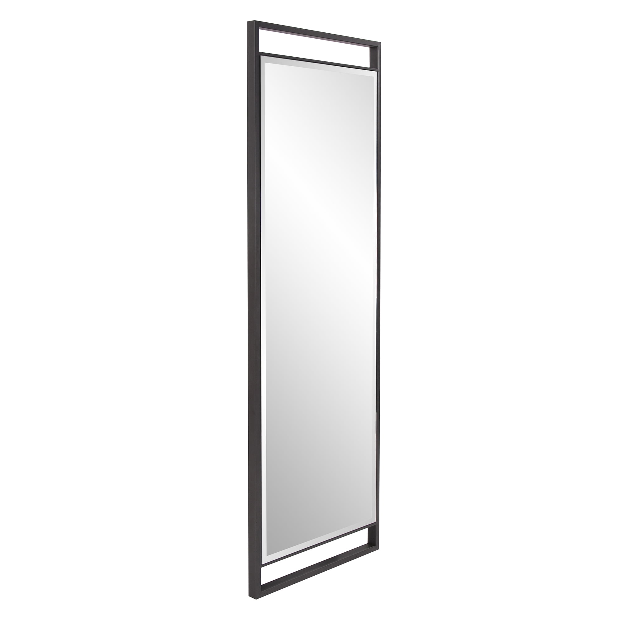 Tyler Dillon Silver Iron Framed Rectangular Full Length Wall Mirror - 72.5"H x 24"W