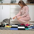 thumbnail image 4 of Black White Geometric Kitchen Rugs and Mats Sets Of 2,Kitchen Decoration Rugs,Rubber Backing Non-Slip Floor Mat for Sink Washable Waterproof Laundry Room Runner Rugs, 4 of 7