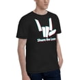 thumbnail image 5 of Share The Love T Shirt for Men Women, 3D Print T-Shirts, Casual Short Sleeve Tee, Crew Neck, 5 of 9