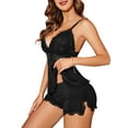 thumbnail image 2 of Sexyfree Women Cami Pajama Set Lace Camisole Lingerie and Shorts Nightwear Sexy Pj Lounge Sets, 2 of 4