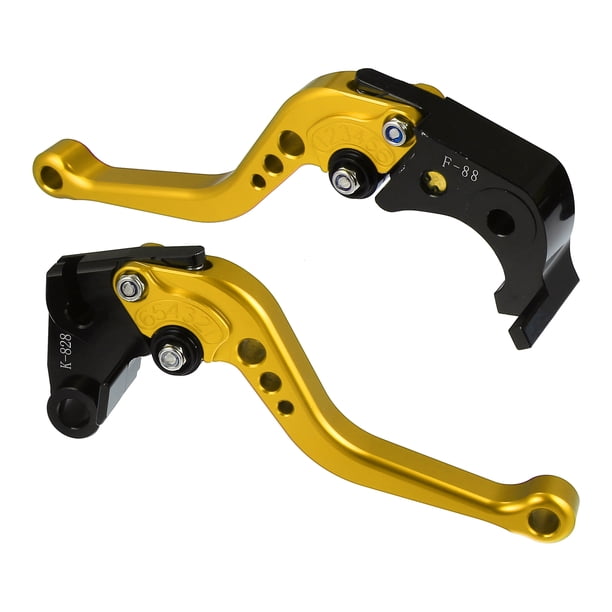 Manetas de freno y embrague Unique Bargains Plegables Tono dorado para Kawasaki