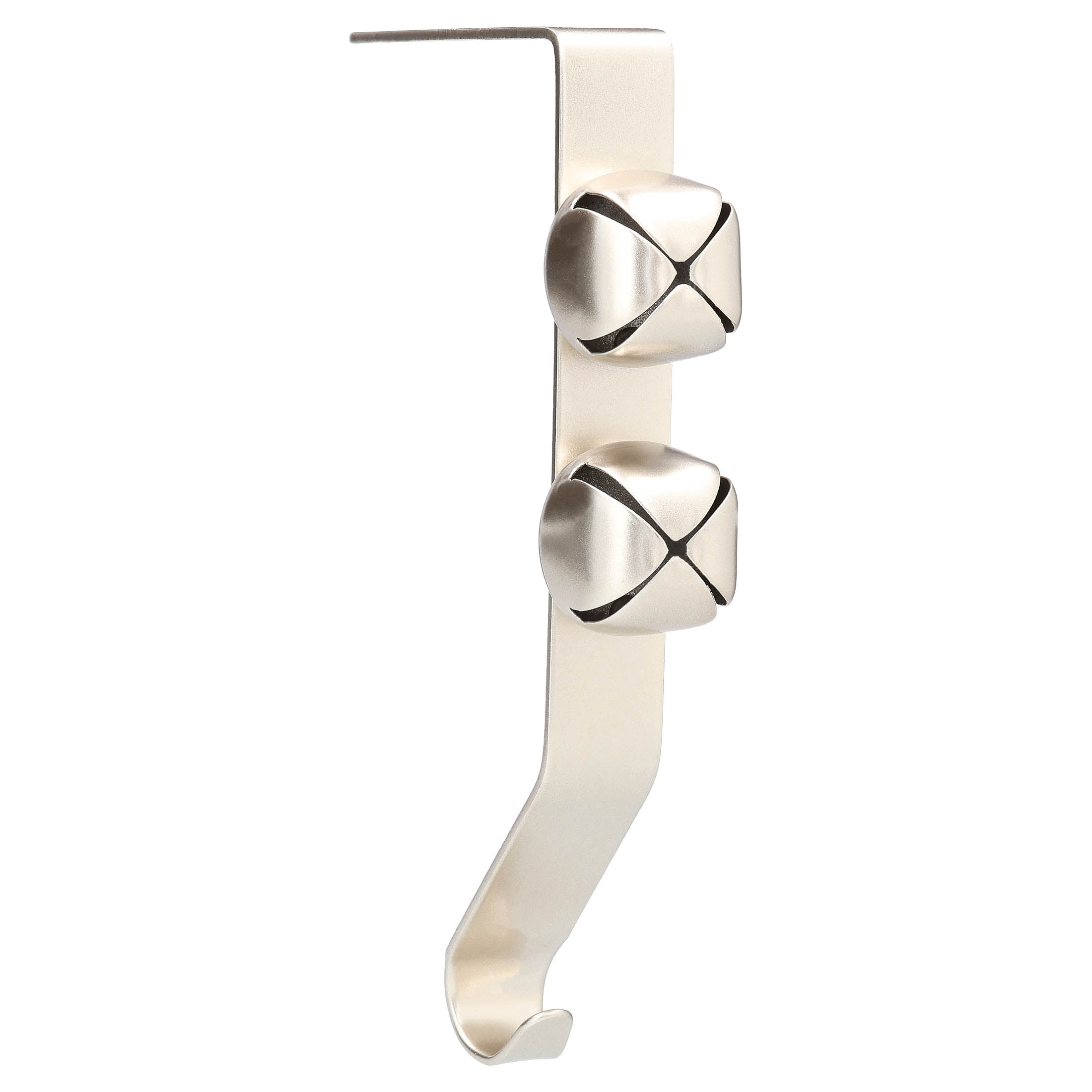 Silver Metal Jingle Bell Christmas Stocking Holders, 6.5", 2 Count, by Holiday Time