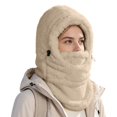 thumbnail image 5 of Ski Mask Balaclava for Women Men, Winter Full Face Mask Hooded Scarf for Cold Weather, Warm Fleece Head Cover Neck Warmer QURATI, 5 of 5