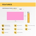 thumbnail image 4 of HOUSELABELS Compatible with DK-2205 Replacement Roll for Brother QL Label Printers; PINK Continuous Length Labels; 2-4/9" x 100 feet (62mm*30.48m) - 8 Rolls, 4 of 8