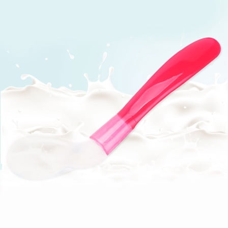 LULULION Childrens Spoons Feeding Tableware Silicone 2 Pcs Red