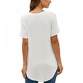 thumbnail image 4 of LAST CLANCE SALE! Womens Tops V Neck Tee Casual Short Sleeve T Shirts, White, M, 4 of 9