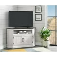 thumbnail image 3 of Bowery Hill Rustic Corner 50" Wood TV Stand in White Stand with Grey Top, 3 of 7