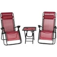 thumbnail image 1 of UBesGoo Zero Gravity Recliner Lounge Chair w/ Portable Cup Holder Table,Burgundy, 1 of 9
